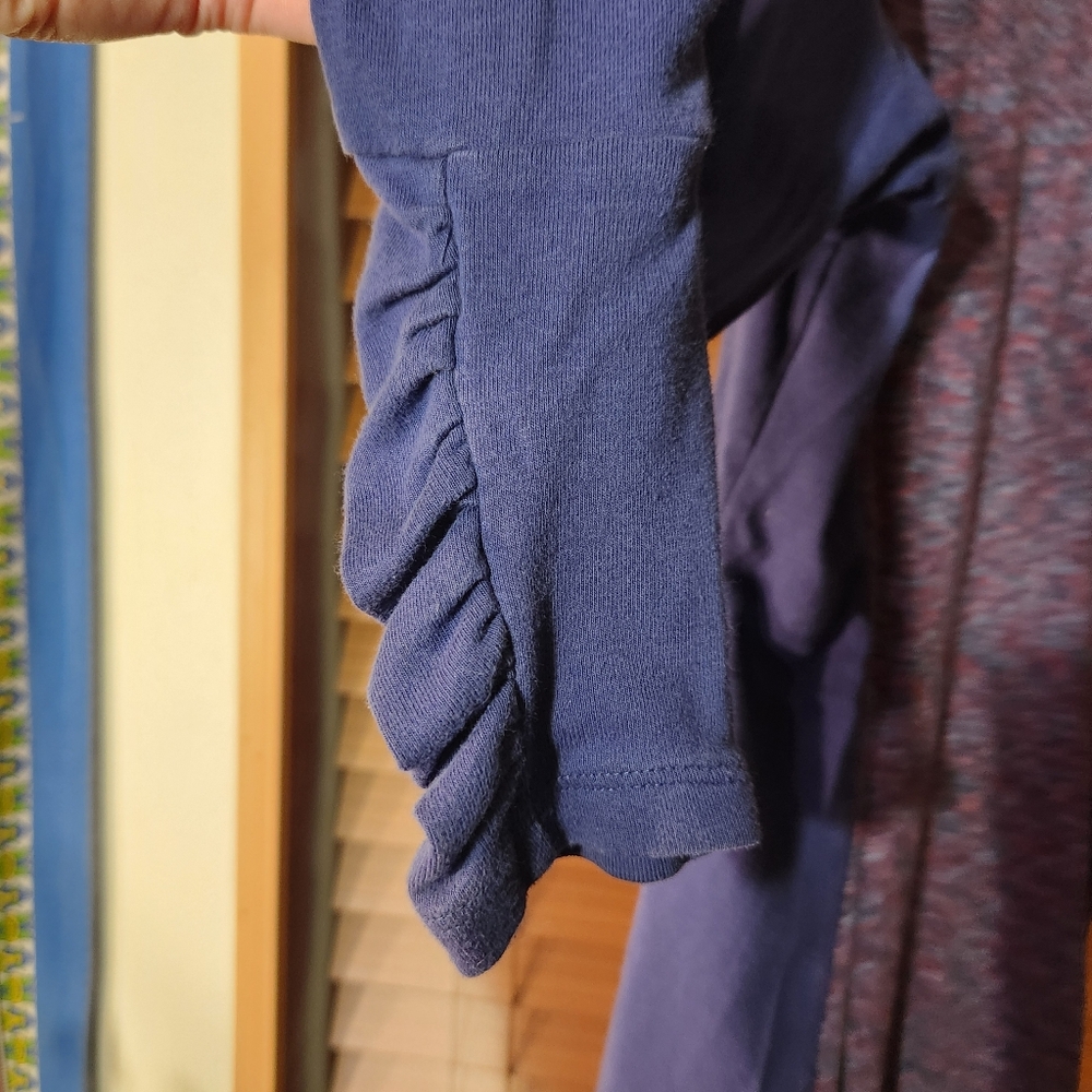 ⭐️COLUMBIA Purple Space Dye 1/4 Zip Pullover Jacket Ruched Cuff XL Athleisure - Picture 3 of 6